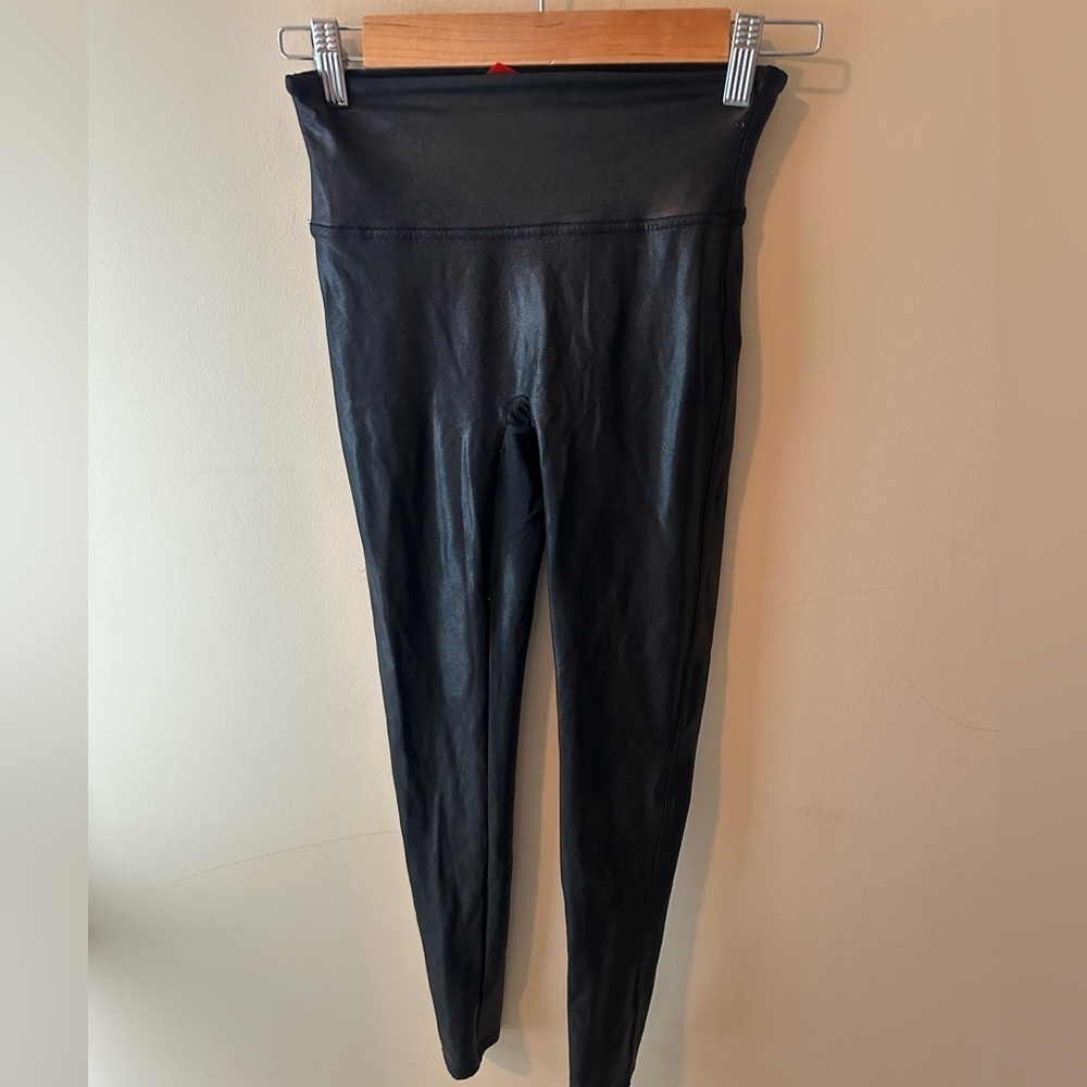 SPANX leggings Leather Size Small petities